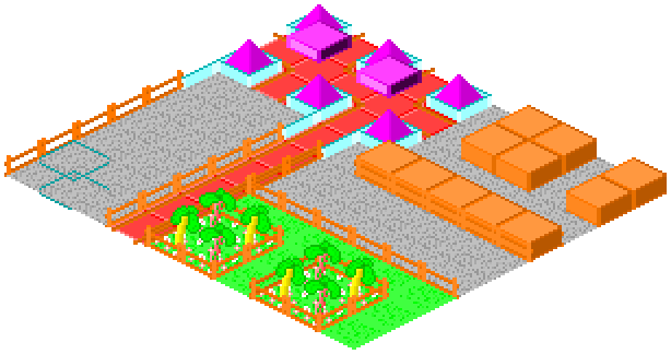 Preview image of a rather incomplete 32 × 32 isometric tileset